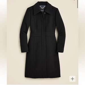 J crew black wool coat